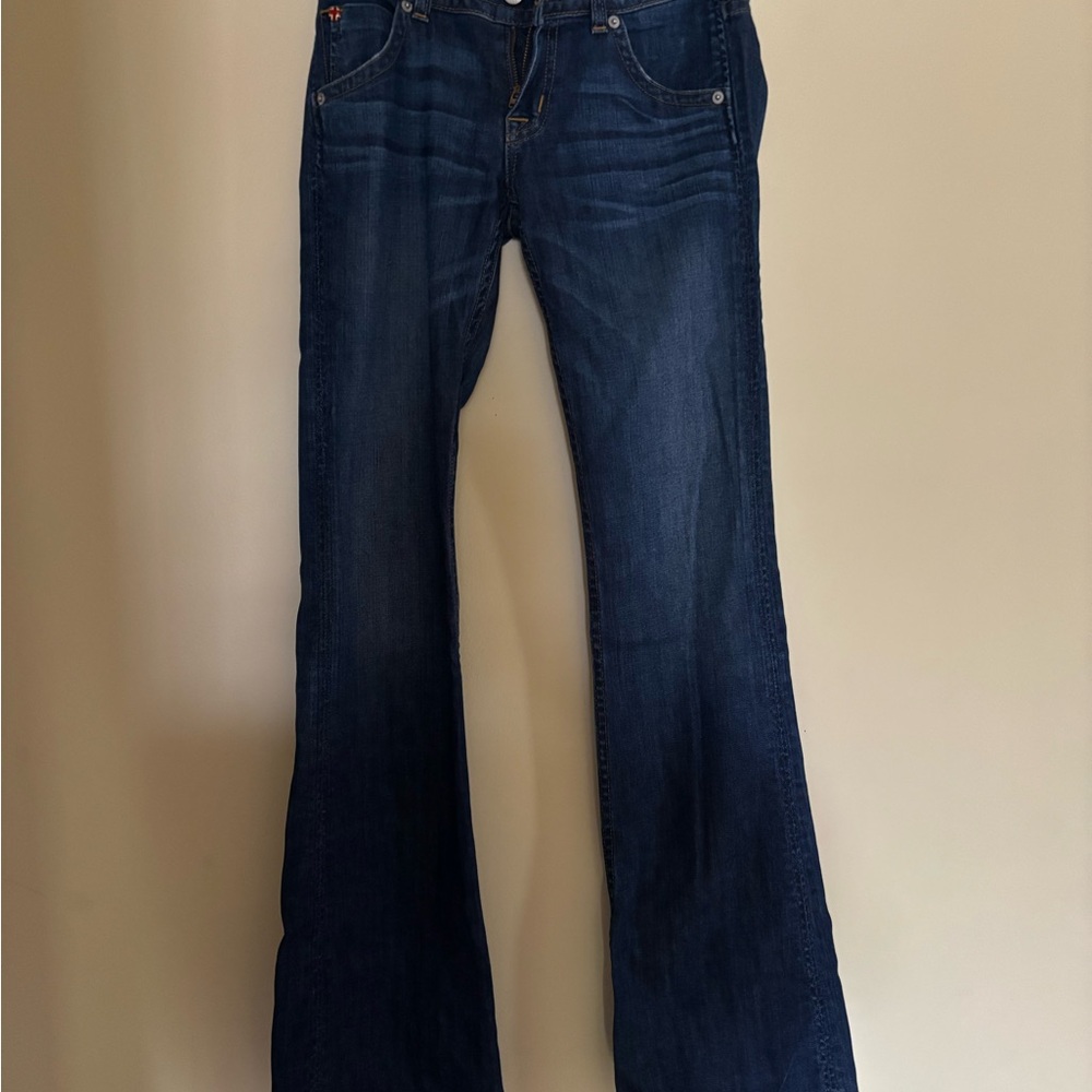 Hudson Jeans Blue Flare Wide Leg Denim